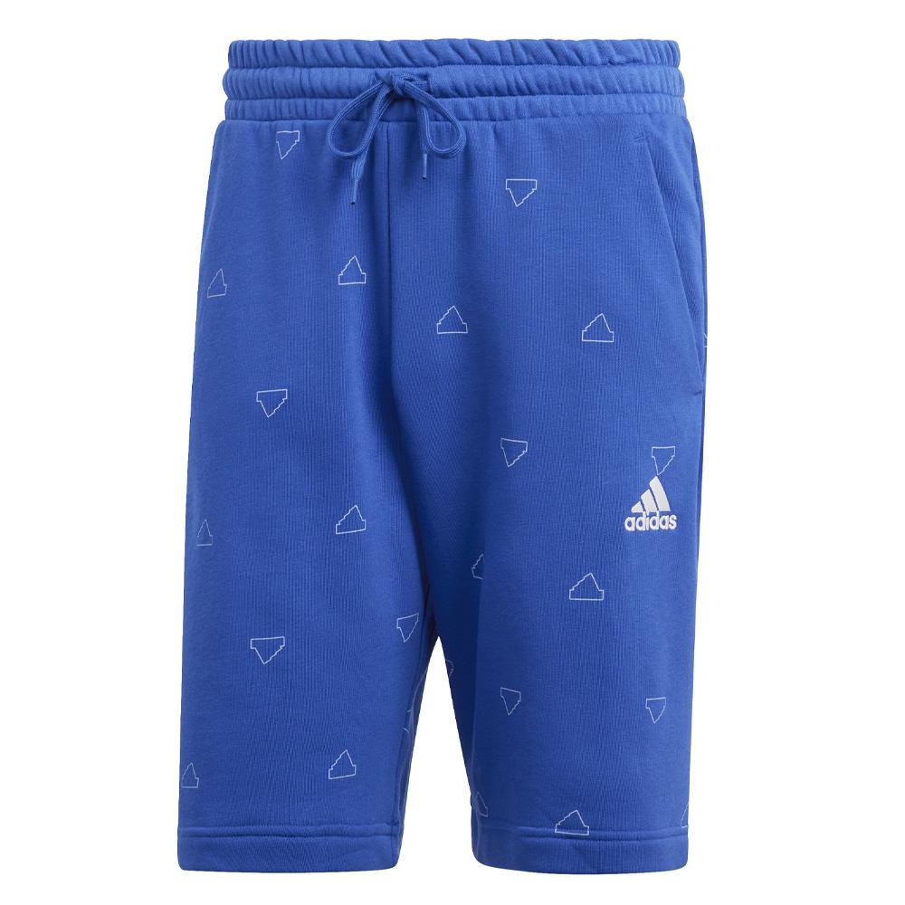 Short Bleu Homme Adidas Monogramme vue 2