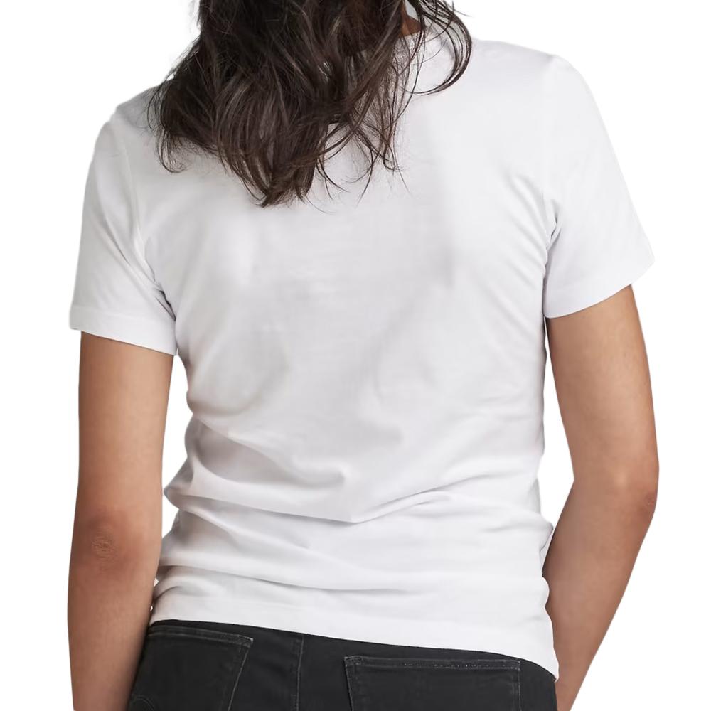 T-shirt Blanc Femme G-Star Raw Anglaise Graphic Raw vue 2