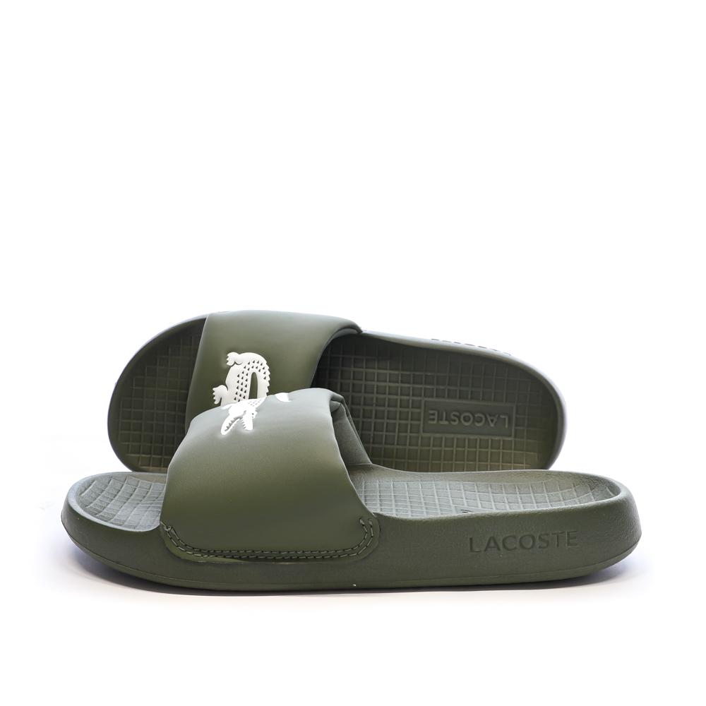 Claquettes Kaki Homme Lacoste Serve Slide 1.0 pas cher