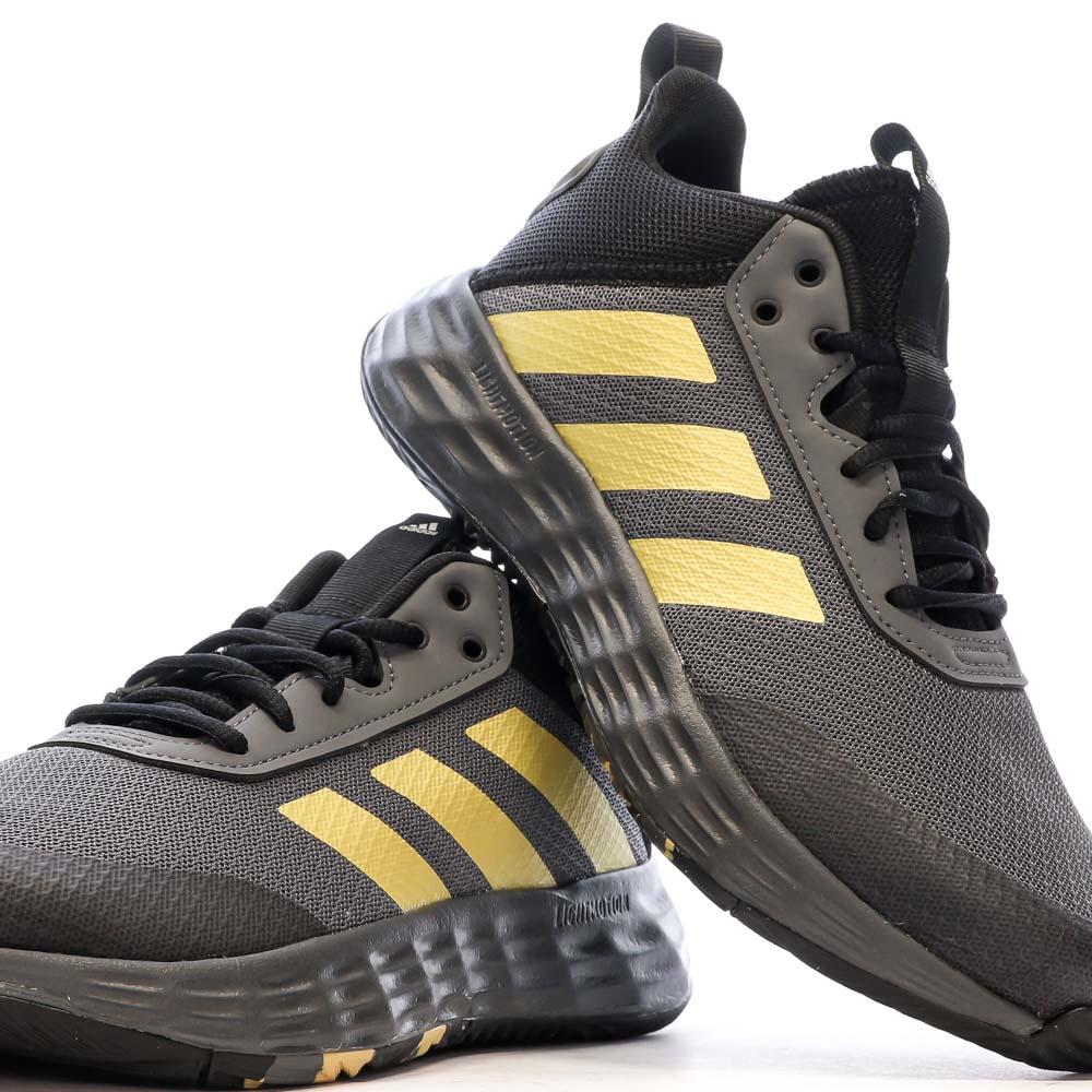 Chaussures de basketball Gris/Noir Mixte Adidas Ownthegame 2.0 K vue 7