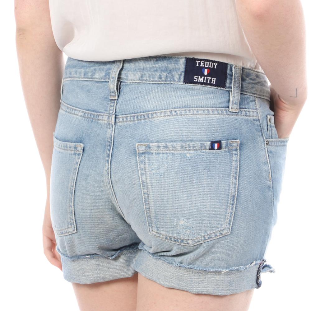 Shorts Bleu Clair Femme Teddy Smith Sister Short vue 2
