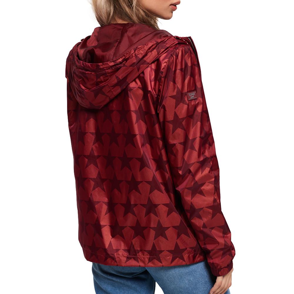 Veste Rouge étoiles Femme Superdry RIO vue 2