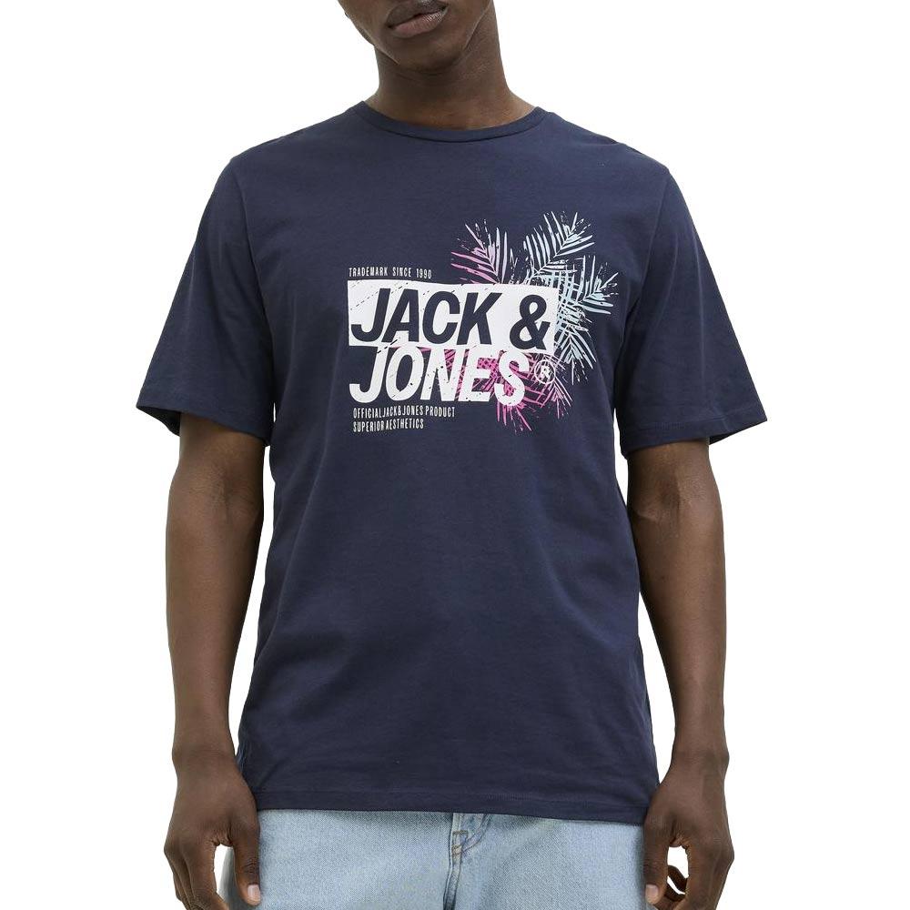 T-Shirt Marine Homme Jack & Jones Jaxon pas cher