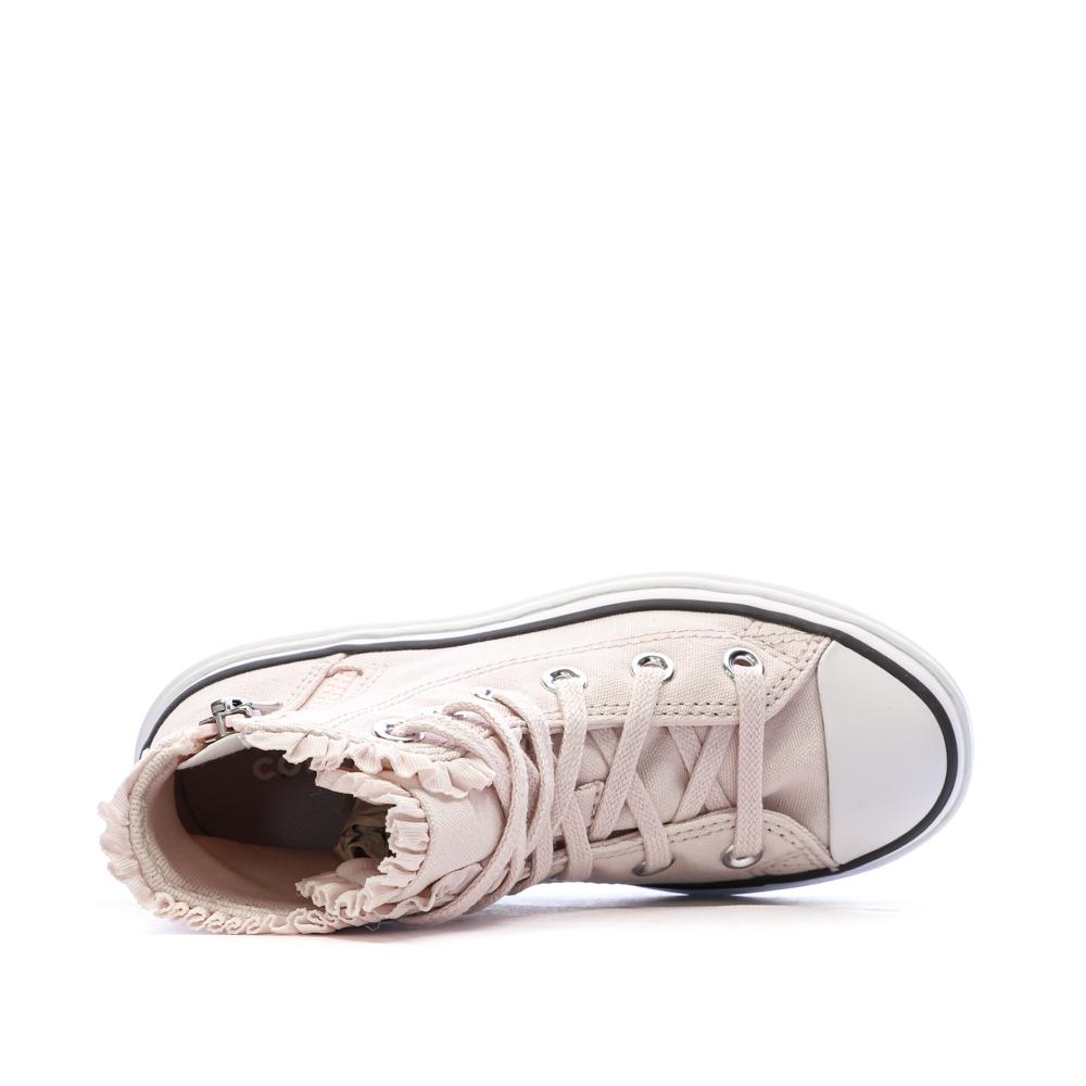Baskets Rose Clair Fille Converse Lugged vue 4