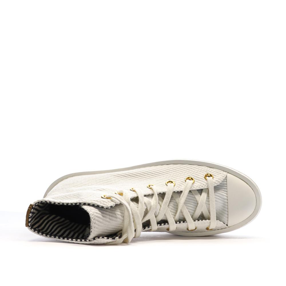 Baskets Blanc/Doré Femme Converse All Star Modern Lift Platform vue 4