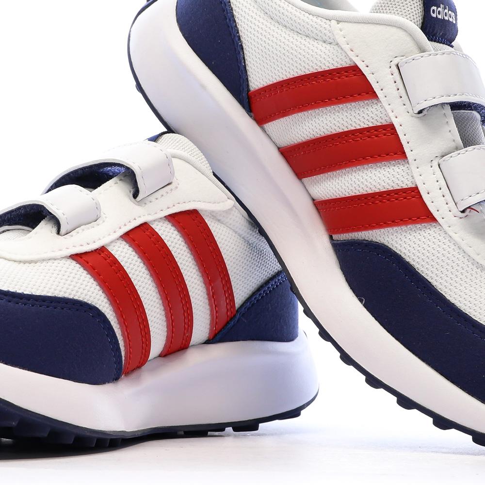 Baskets Blanches/Bleu/Rouges Garçon Adidas Run 70s vue 7