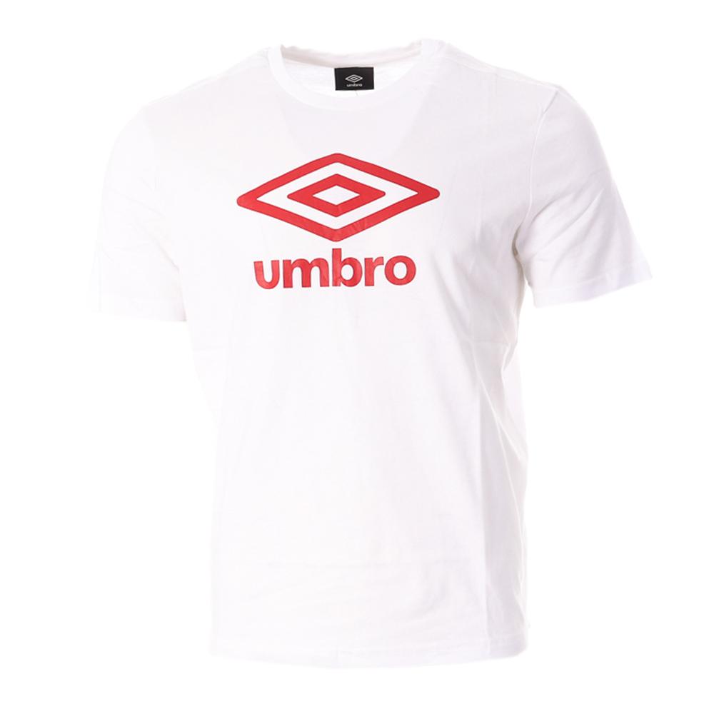 T-shirt Blanc/Rouge Homme Umbro Net 729280 pas cher