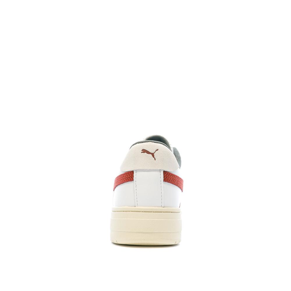 Baskets Blanches/Orange Homme Puma League vue 3
