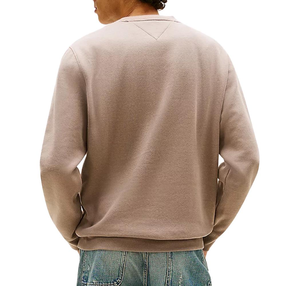 Sweat Taupe Homme Tommy Hilfiger Reg Flag Crews vue 2