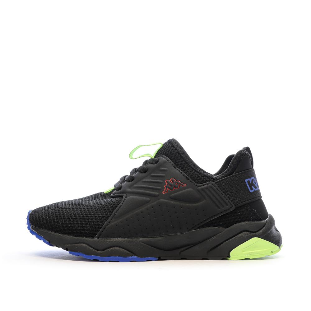 Baskets Noires/Bleu/Vert Garçon Kappa San Puerto pas cher
