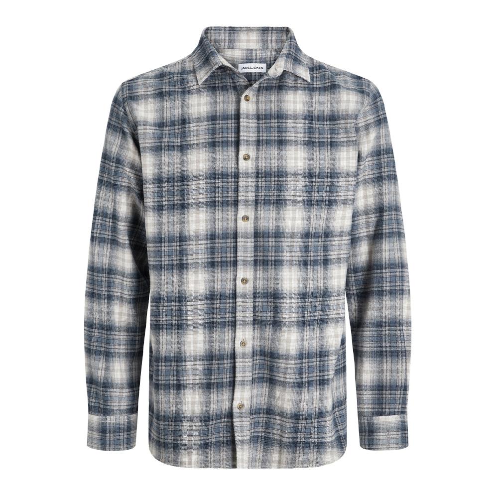Jack &amp; Jones Shua Blaues kariertes Hemd für Jungen günstig