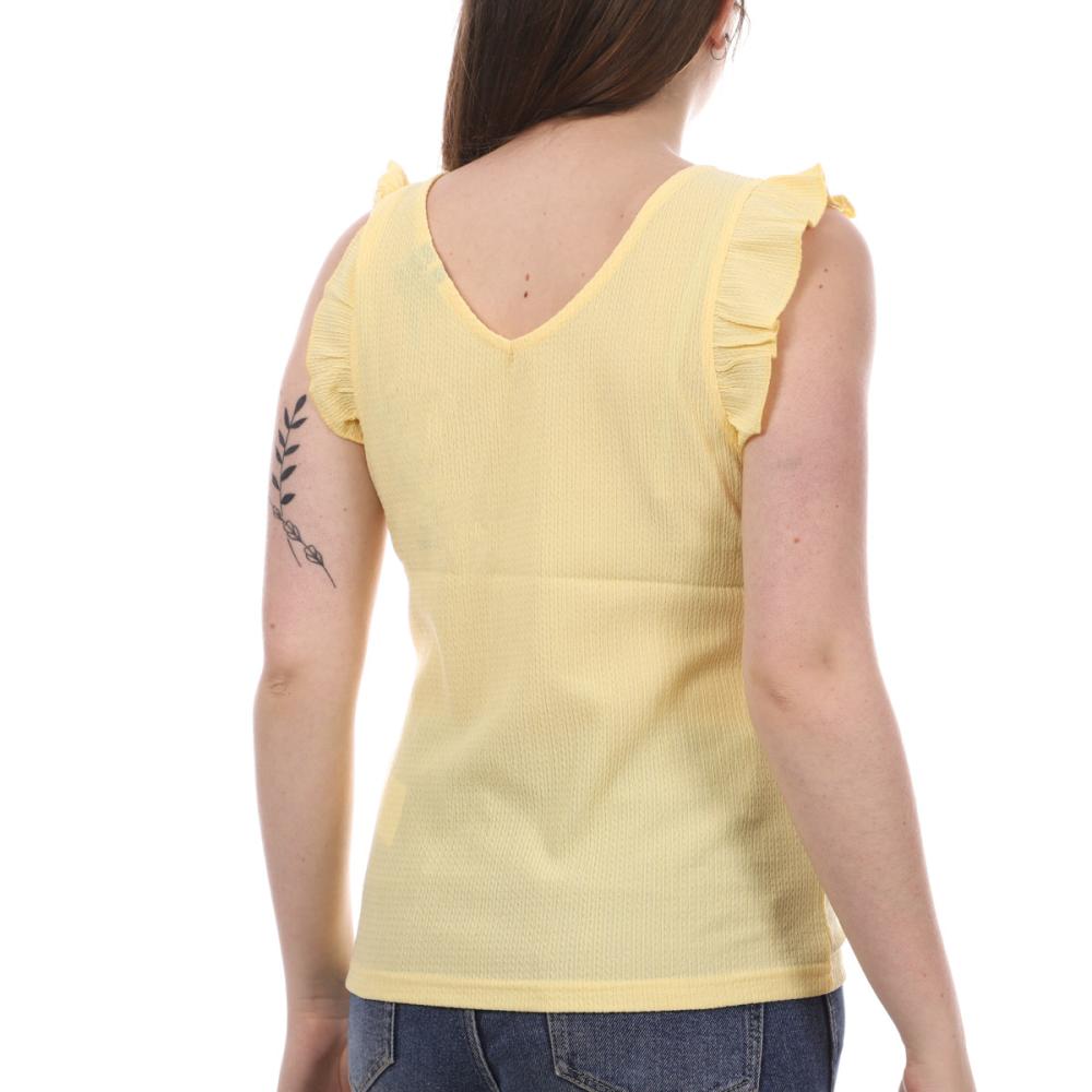 Top Jaune Femme Vero Moda Elisa vue 2