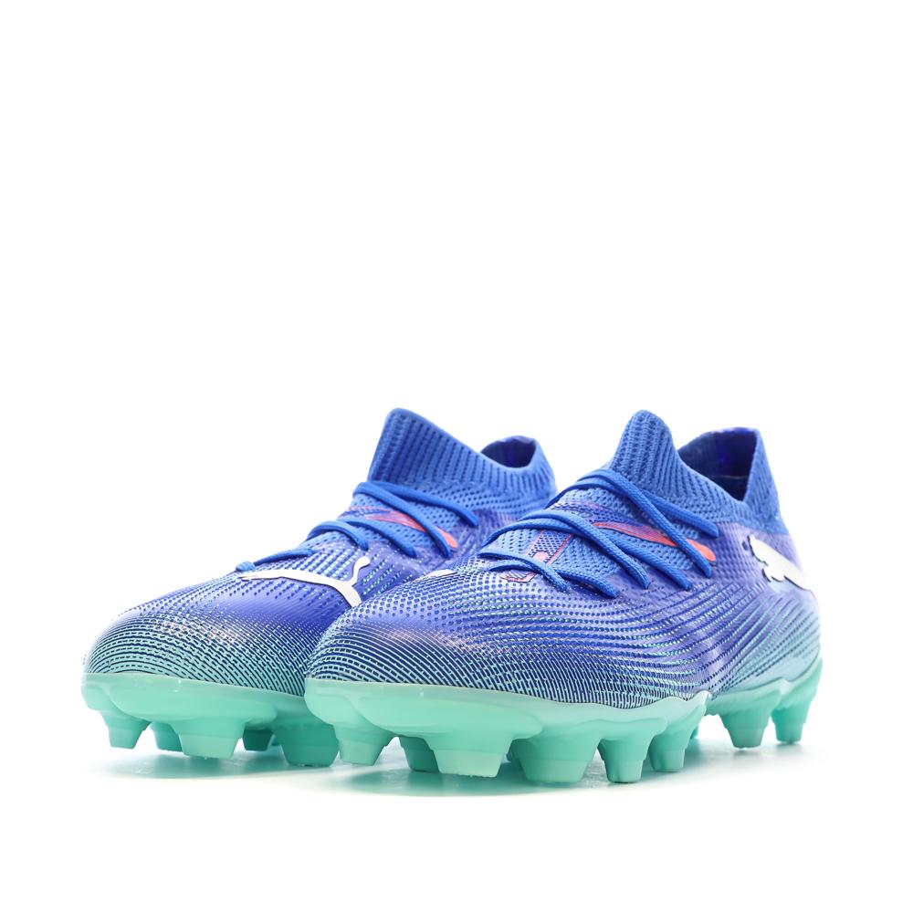 Chaussures de Foot Bleues Enfant Puma Future 7 Match FG/AG vue 6