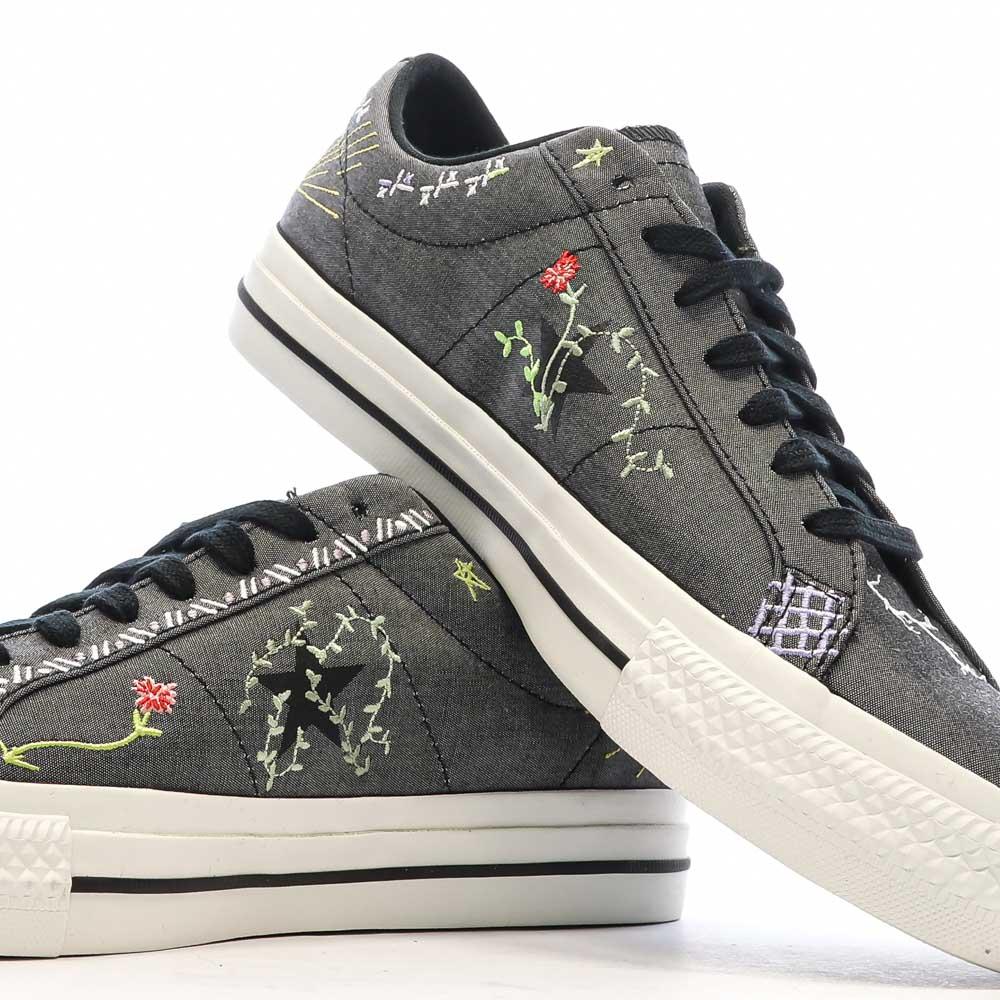 Baskets Noires loisirs Homme Converse One Star Pro A03666C vue 7
