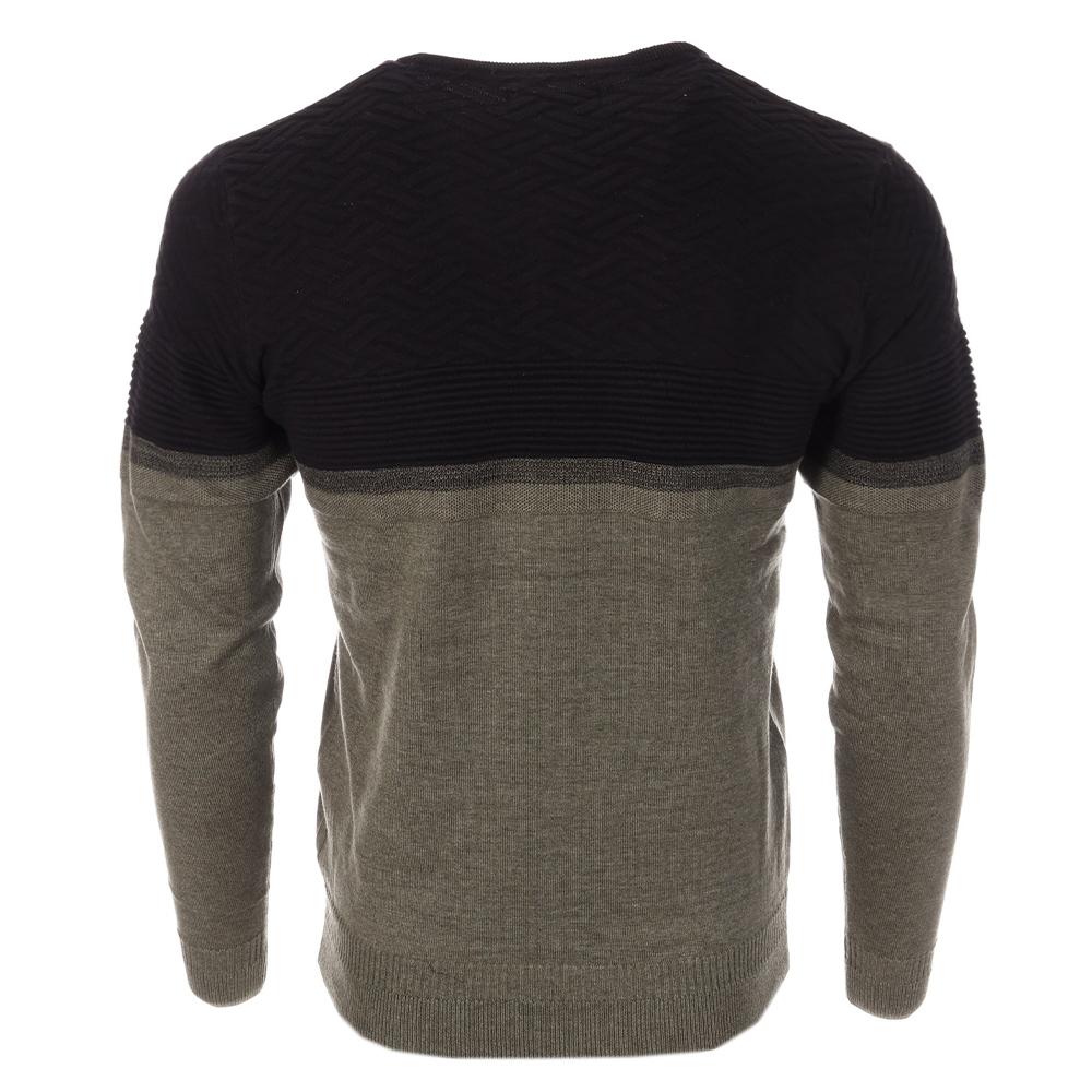 Pull Noir/Gris Homme RMS26 61008 vue 2