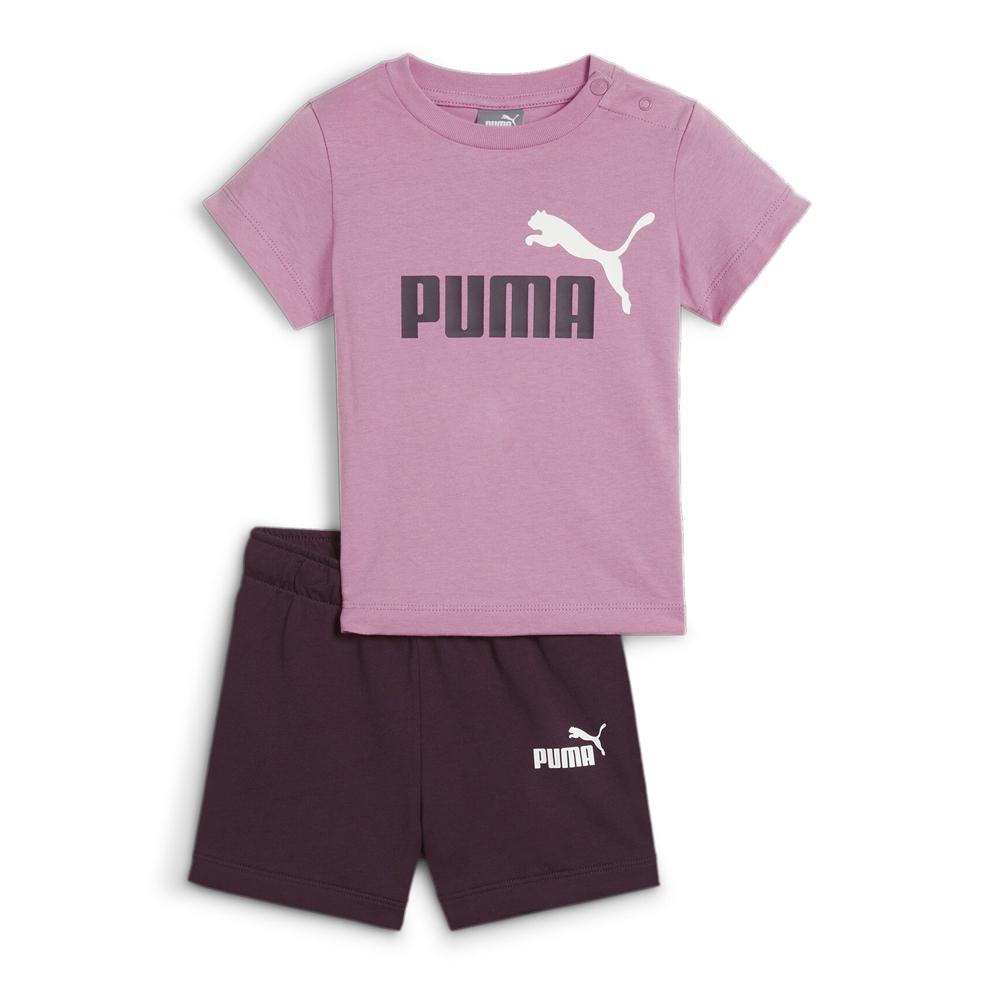 Ensemble Rose/Noir Fille Puma Minicats pas cher