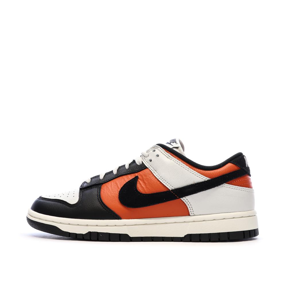 Dunk Low Retro Blanc/Noir/Orange Homme Nike pas cher