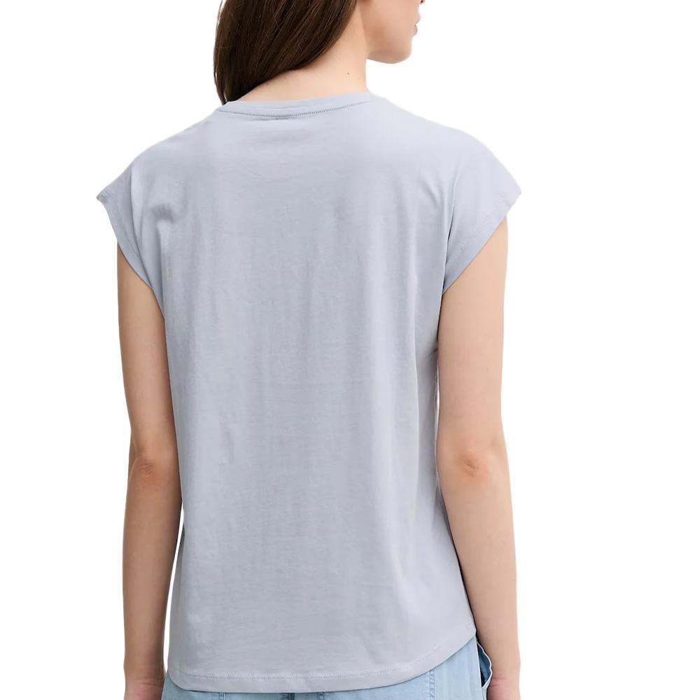 T-shirt Bleu Femme Pepe jeans Blooma vue 2