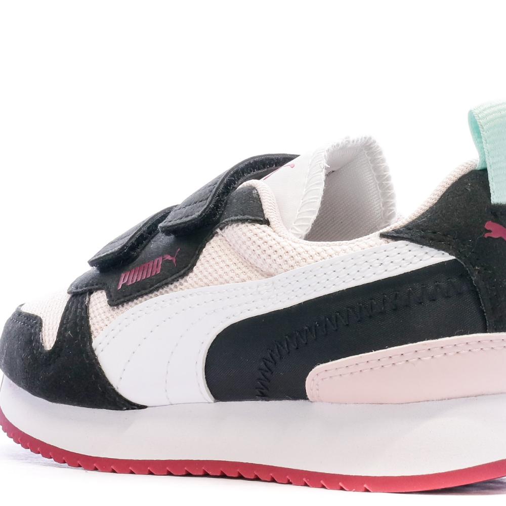 Baskets Noir/Rose Fille Puma R78 vue 7