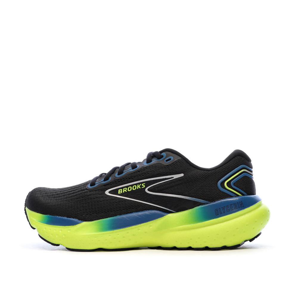 Chaussures Running Noir/Vert Homme Brooks Glycerin 21 pas cher