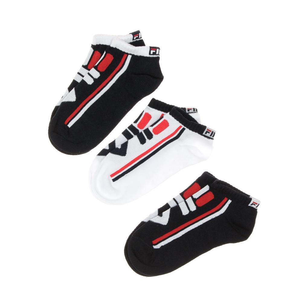 x3 Socquettes Noir/Blanc Enfant Fila Calza Invisible pas cher