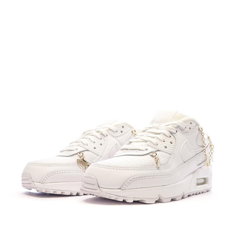 Baskets Blanches Femme Nike Air Max 90 Premium vue 6