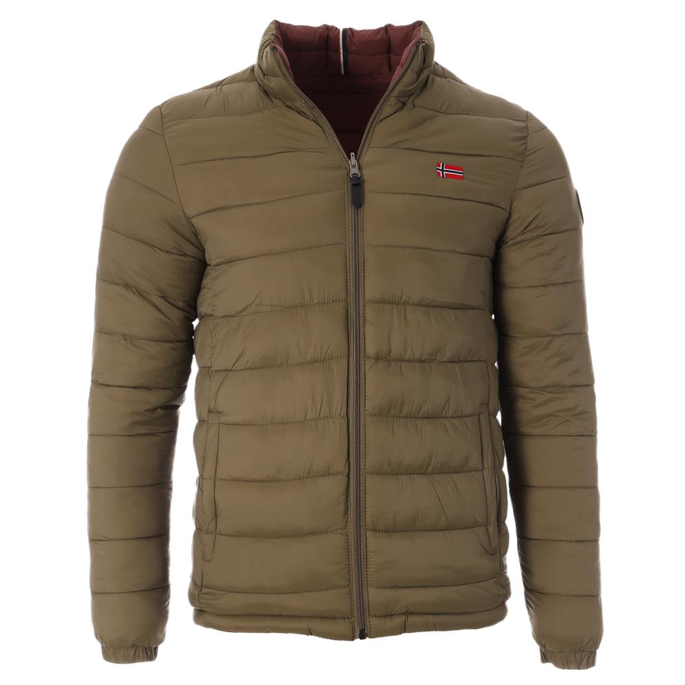 Doudoune Bordeaux/Verte Homme Geographical Norway California vue 4