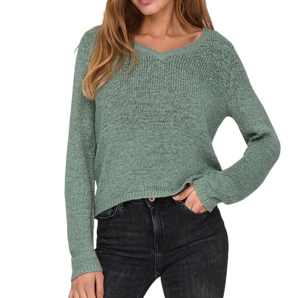 Pull Vert Clair Femme Only Geena pas cher