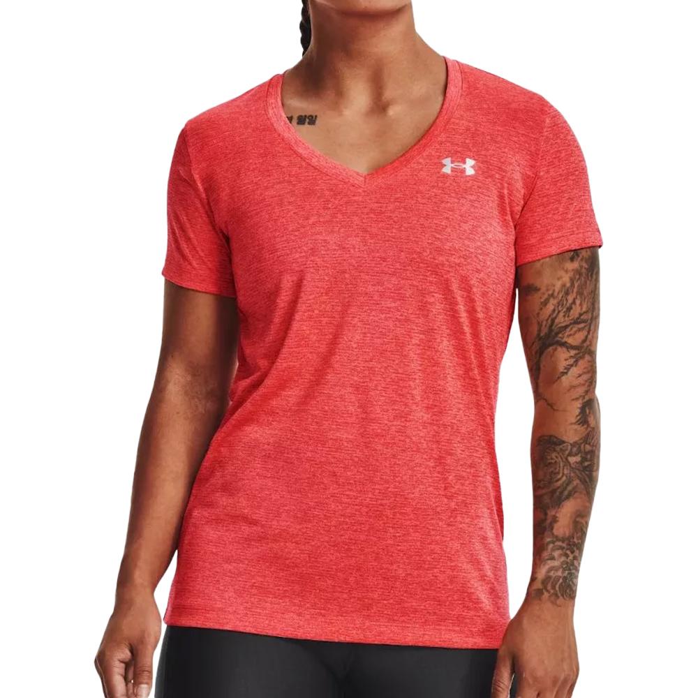 T-shirt de Sport Rose Femme Under Armour Tech SSV Twist pas cher