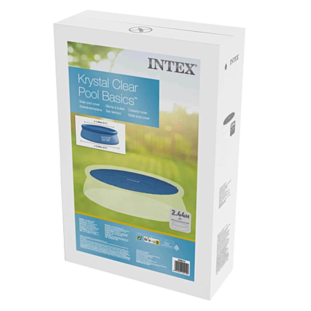 Runde blaue Luftpolsterfolie für Intex-Schwimmbecken günstig