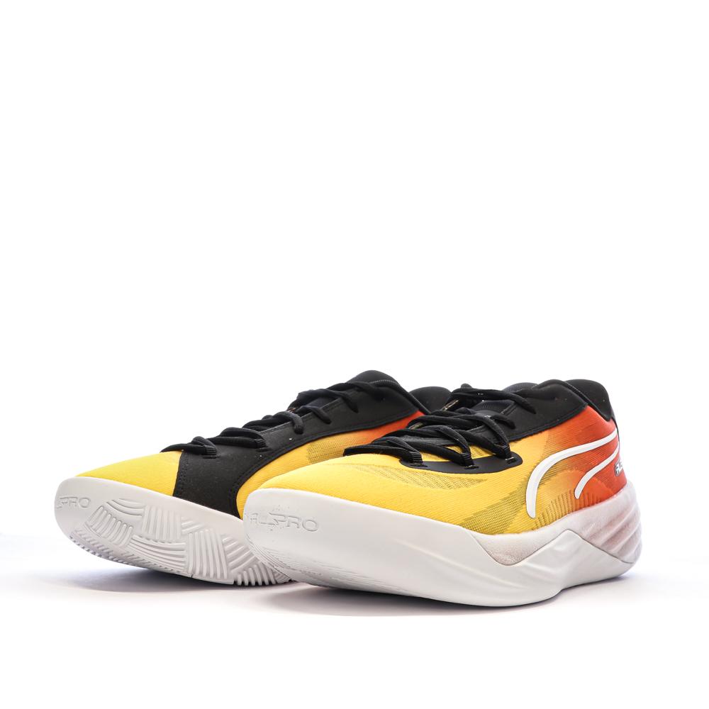 Chaussures de Baskets Noires/Blanches/Orange Homme Puma Nitro vue 6