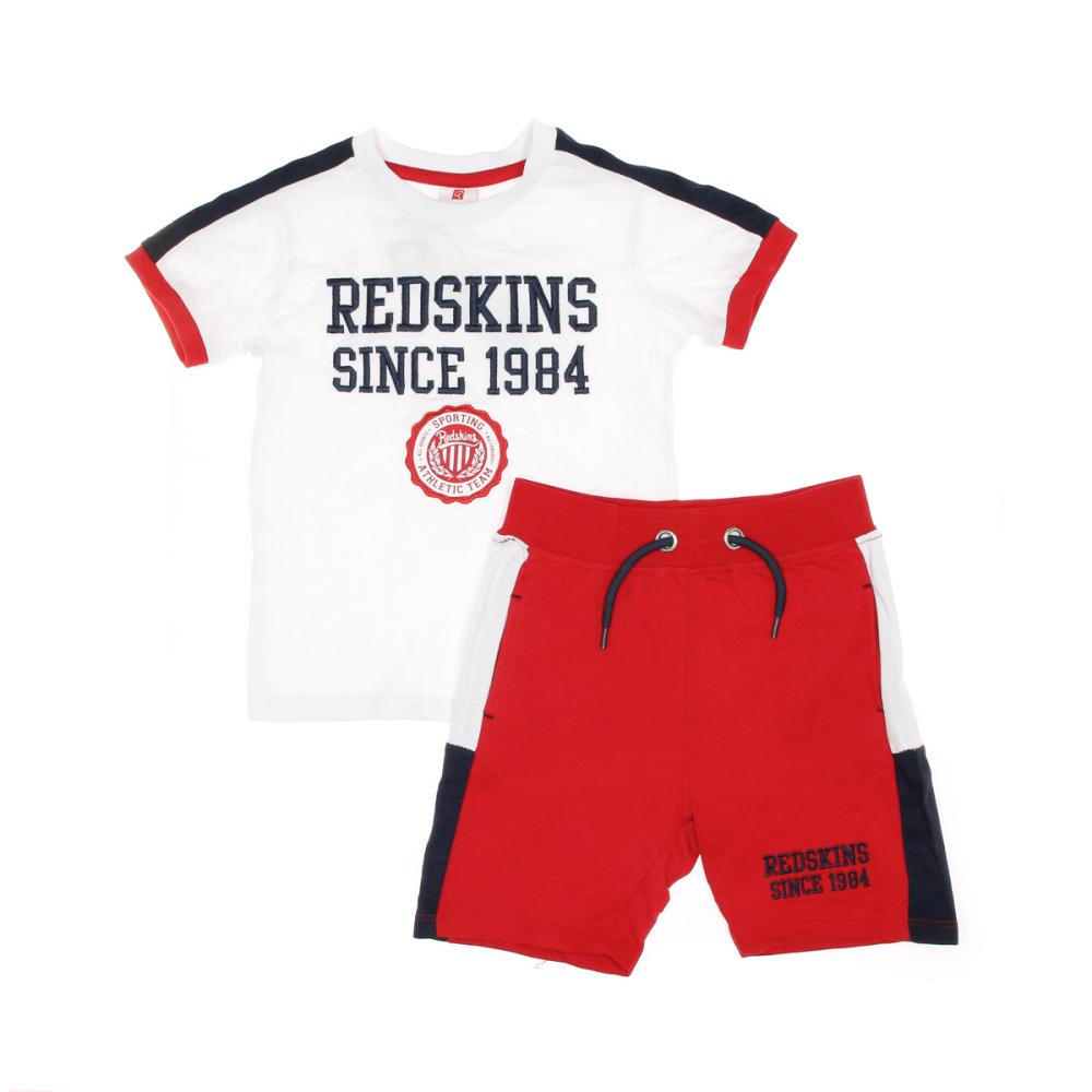 Ensemble Blanc/Rouge Garçon Redskins 402 pas cher