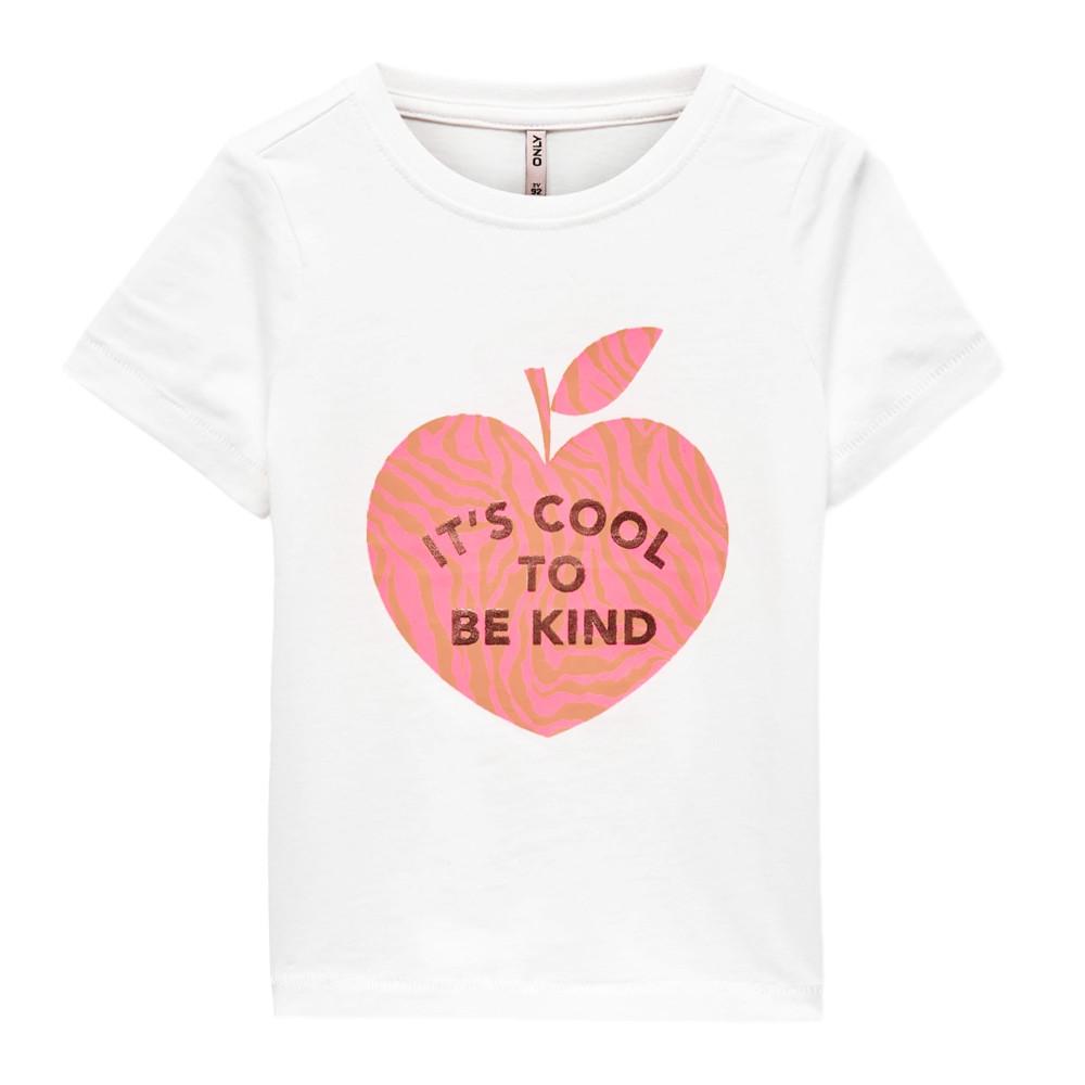 T-shirt Blanc Fille Kids Only Maggie pas cher