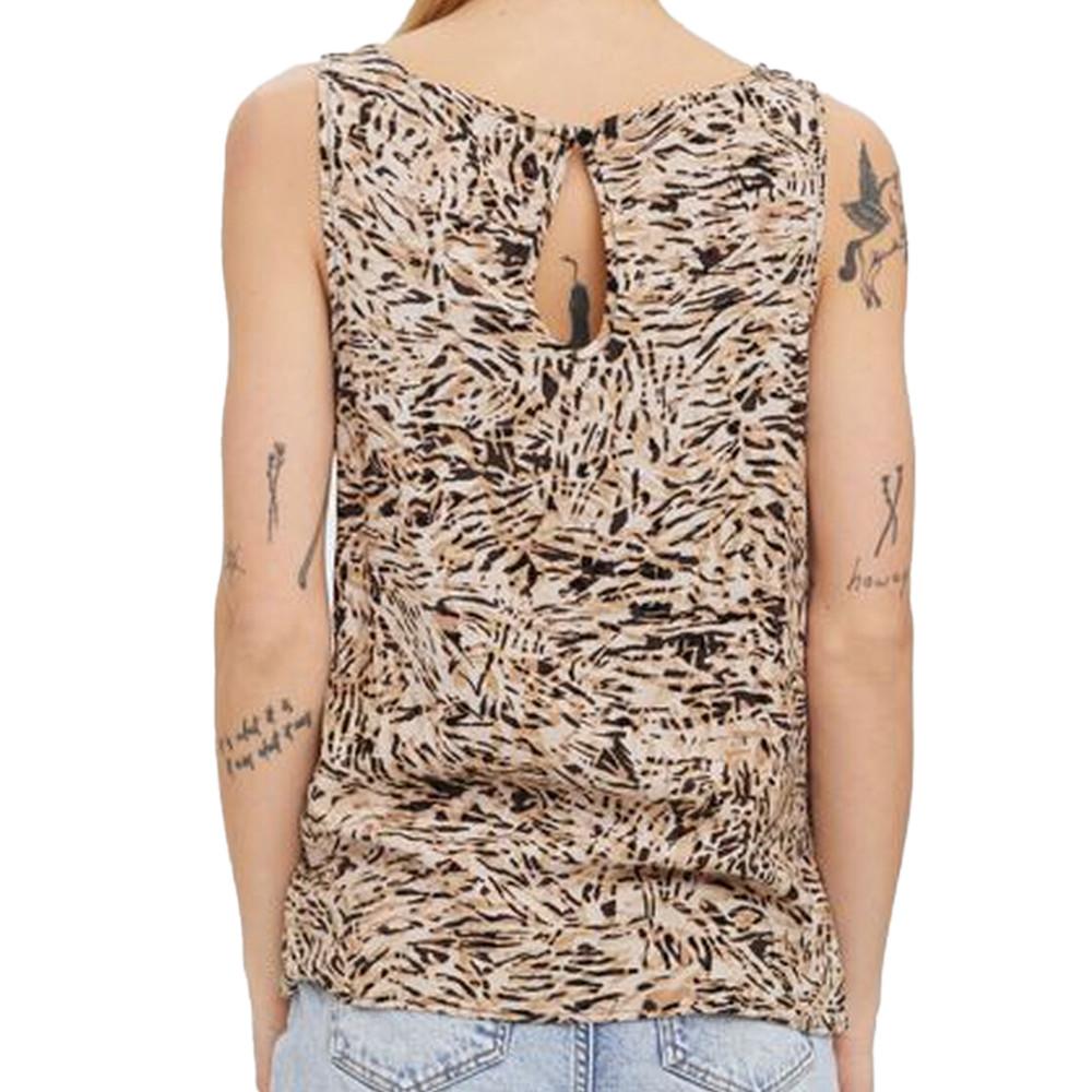 Top Marron tigre Femme Vero Moda Easy vue 2