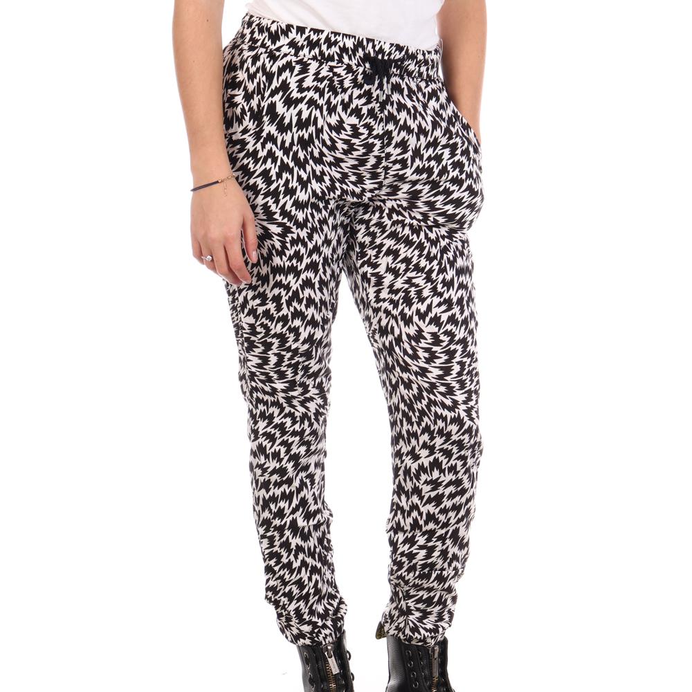 Pantalon fluide Blanc/Noir Femme Vans Eley pas cher