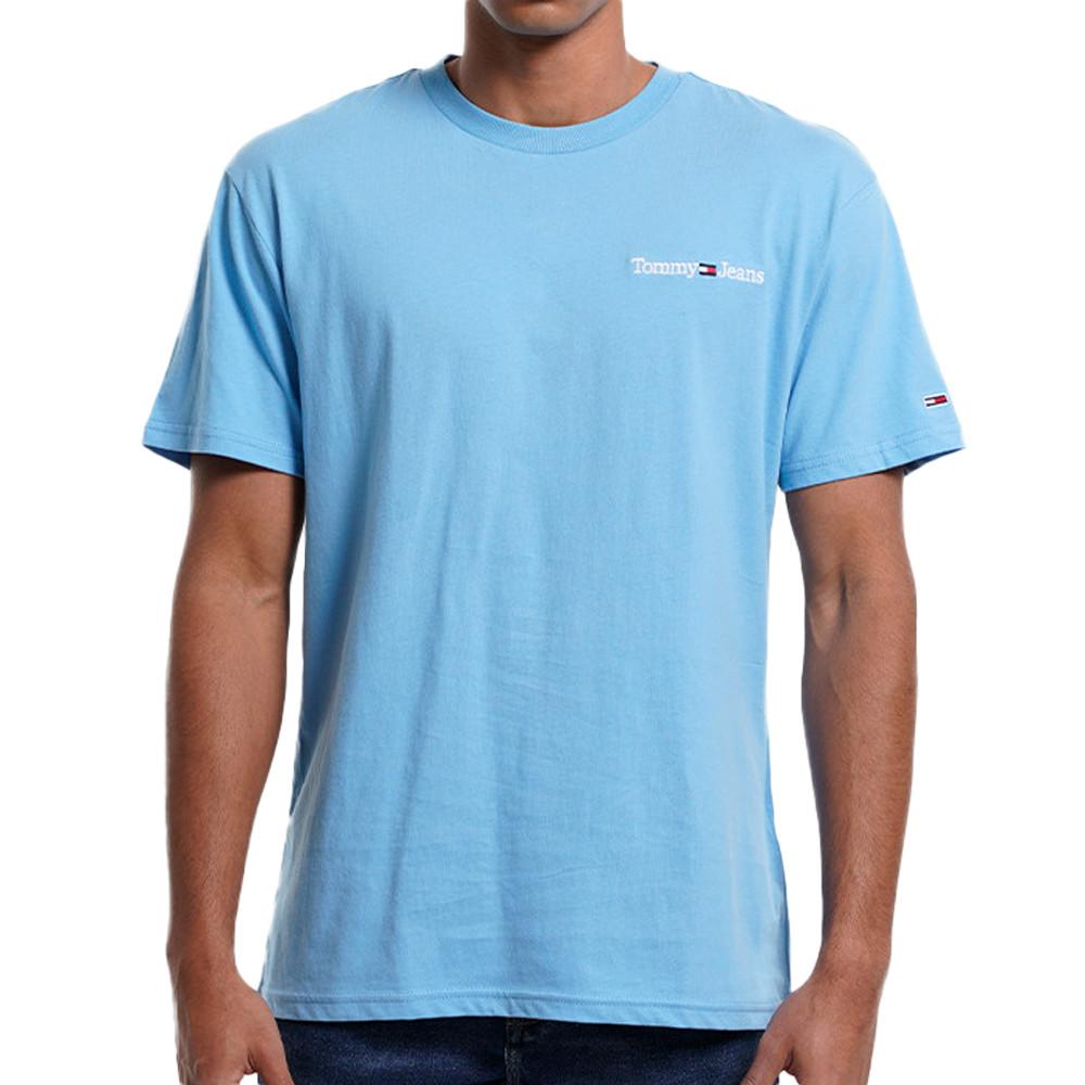 T-shirt Bleu Homme Tommy Hilfiger Tjm Clsc Linear Ches pas cher