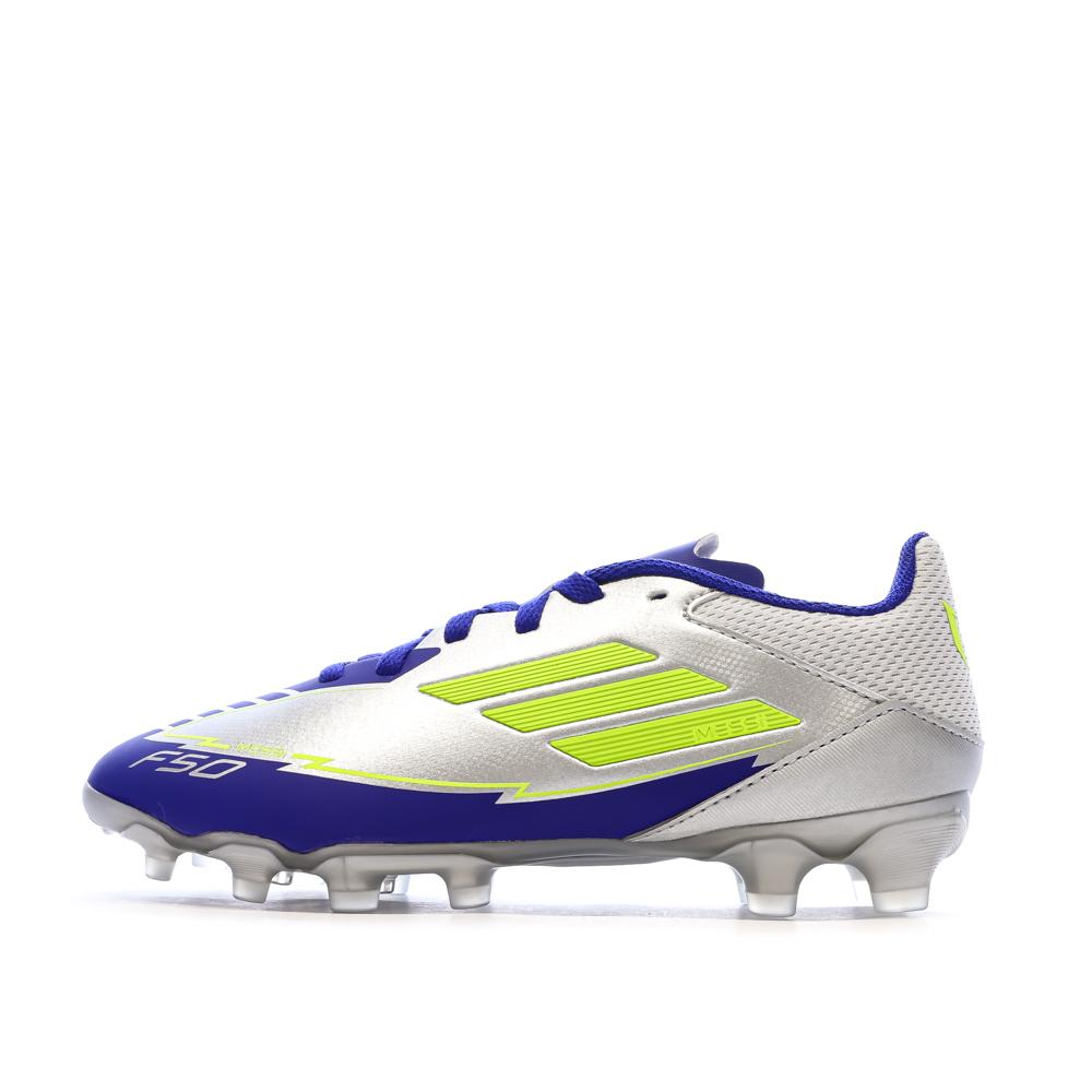 Botas de fútbol para niño Adidas F50 Azul/Plata barato