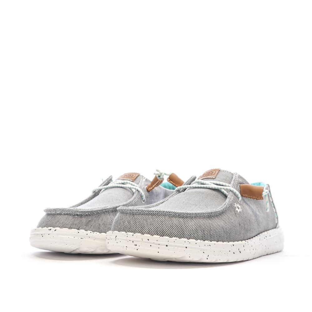 Chaussures Grise Chiné Femme Hey Dude Wendy Heathered Slub vue 6