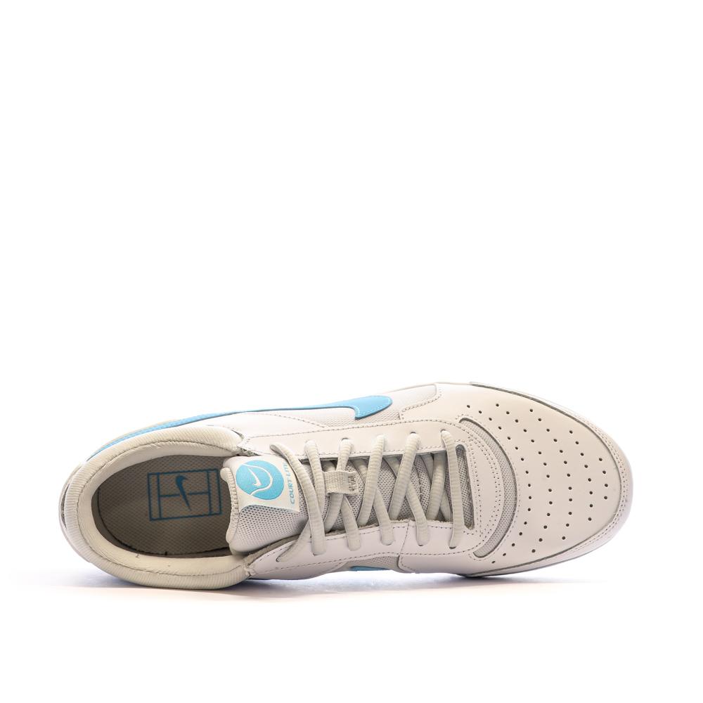 Chaussures de tennis Blanches/Bleu Homme Nike Court Lite 3 vue 4