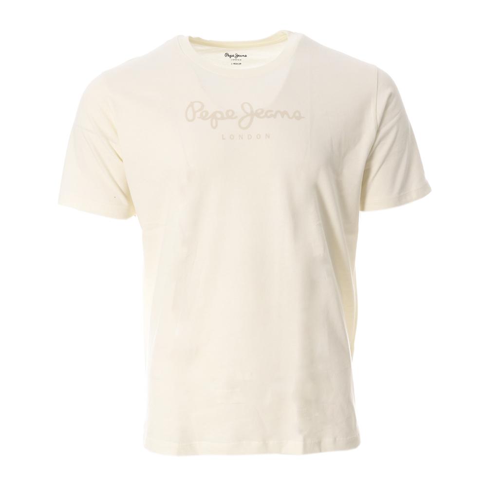 T-shirt Ecru Homme Pepe jeans Eggo AQW pas cher