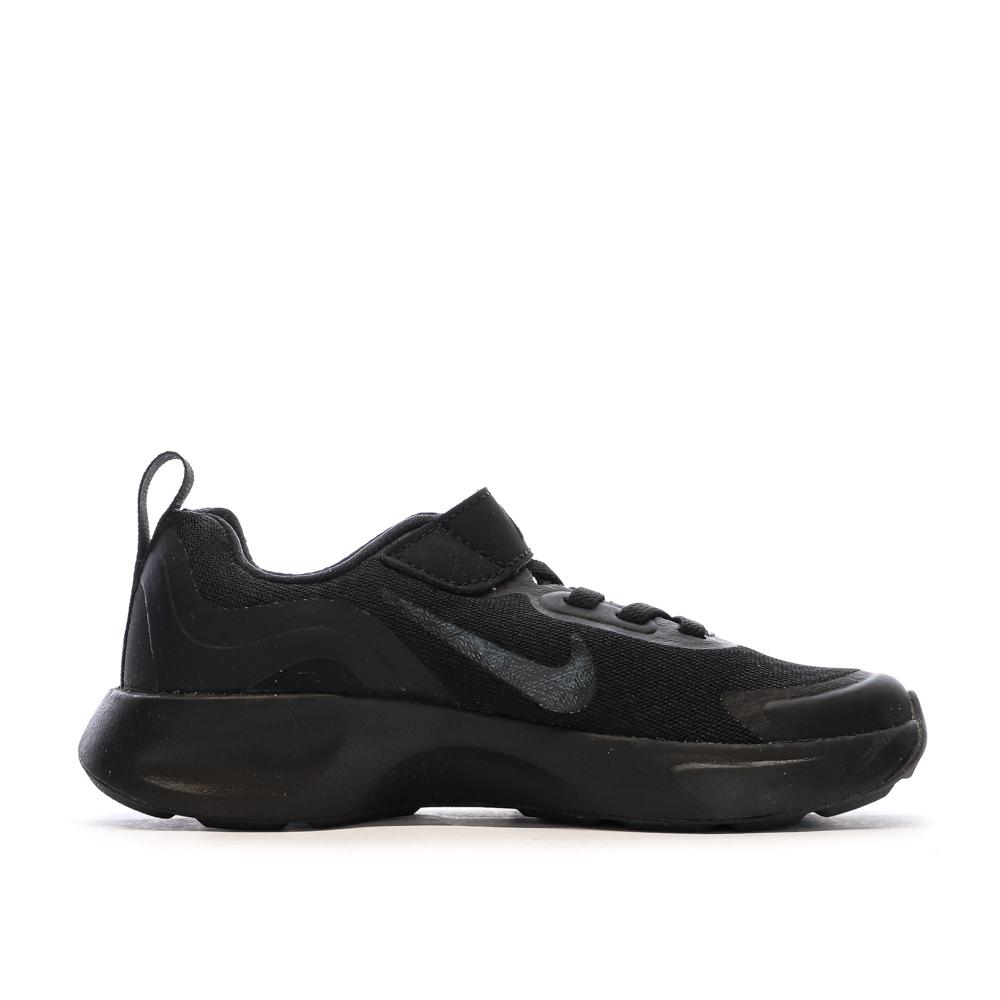 Baskets Noires Garçon Nike Wearallday CJ3817 vue 2