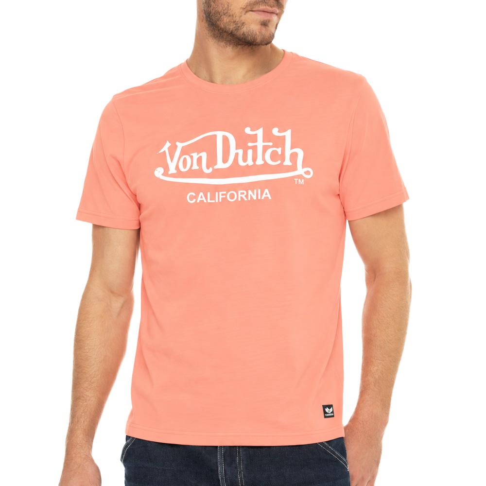 T-Shirt Rose Homme Von Dutch FIRST pas cher