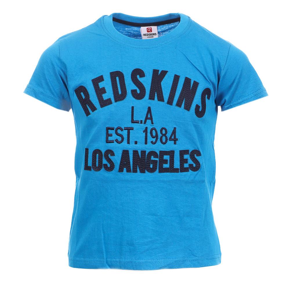 T-shirt Bleu Garçon Redskins MC pas cher