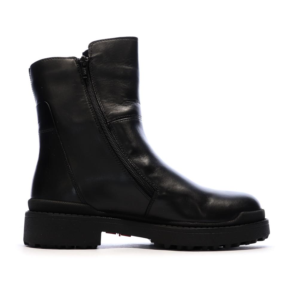 Bottines Noir Femme Geox Nevegal vue 2