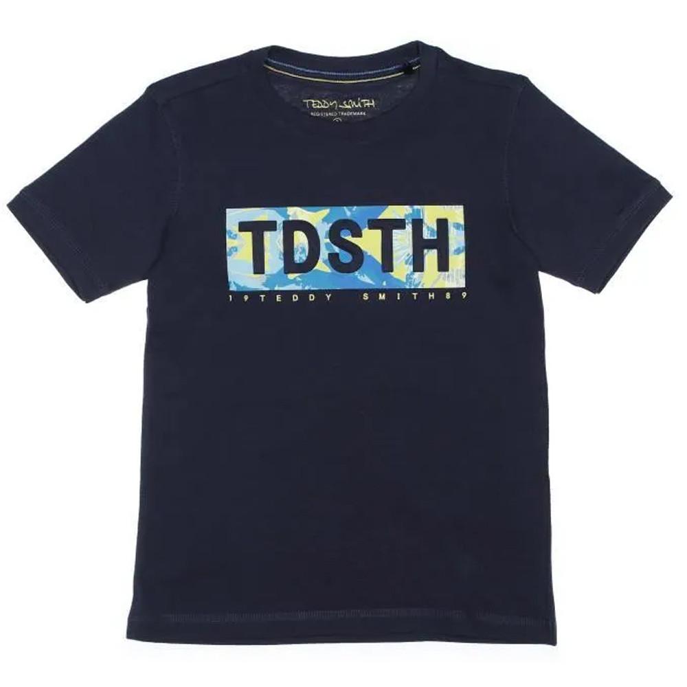T-shirt Marine Garçon Teddy Smith Evan pas cher