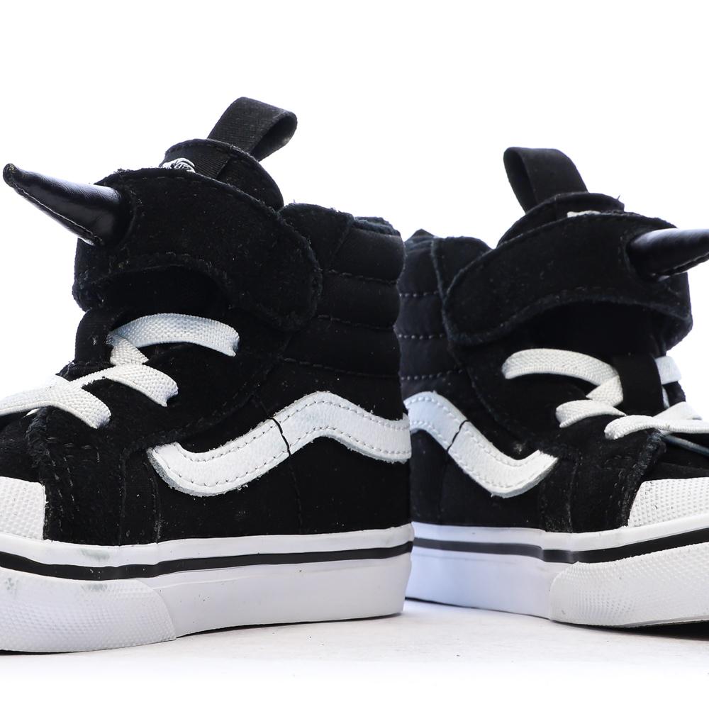 Baskets Noires/Blanches Enfant Vans Flying Sk8-hi vue 7