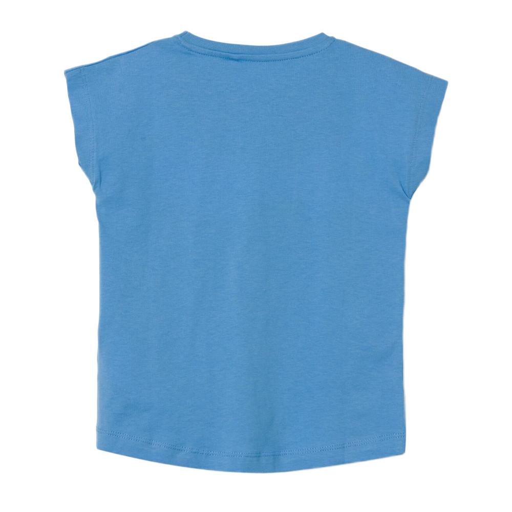 T-shirt Bleu Fille Name it Violet vue 2
