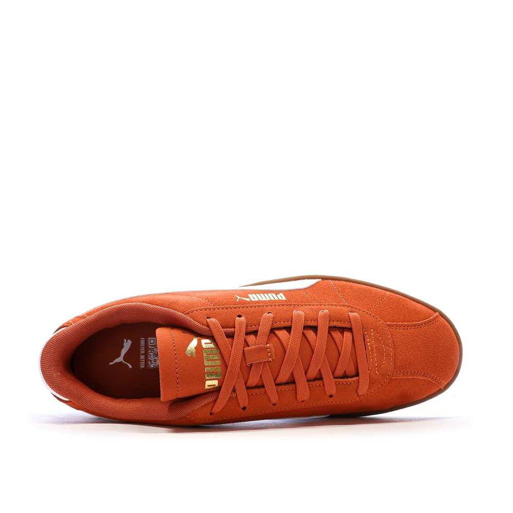 Zapatillas naranjas para hombre Puma Club II ver 4