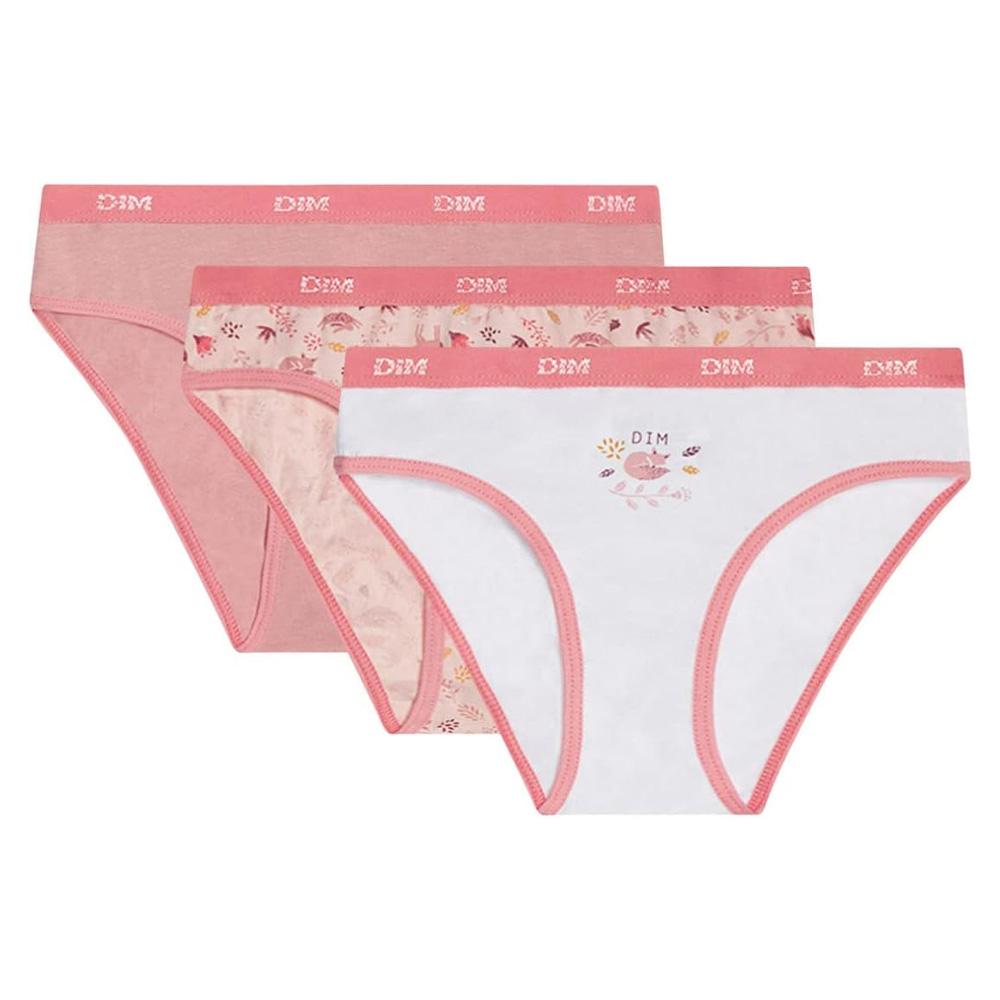 Culottes Blanche/Rose Fille Dim Foret pas cher