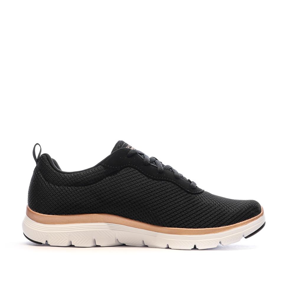 Chaussures de Sport Noir/Or-Rose Femme Skechers Flex Appeal vue 2